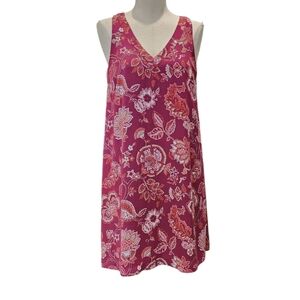 LOFT Burgundy Floral Dress